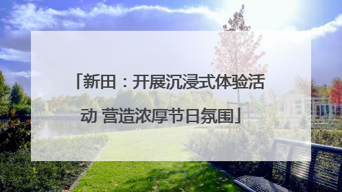 新田：开展沉浸式体验活动 营造浓厚节日氛围