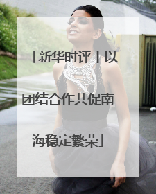 新华时评丨以团结合作共促南海稳定繁荣