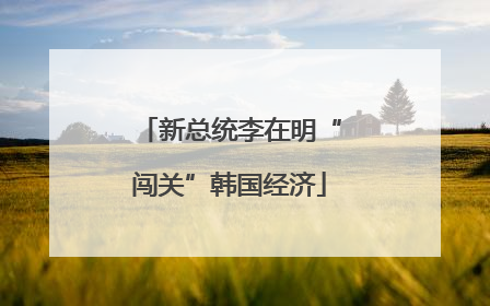 新总统李在明“闯关”韩国经济