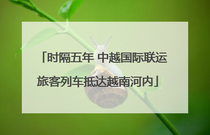 时隔五年 中越国际联运旅客列车抵达越南河内