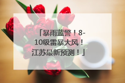 暴雨蓝警！8-10级雷暴大风！江苏最新预测！