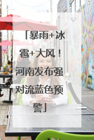 暴雨+冰雹+大风！河南发布强对流蓝色预警