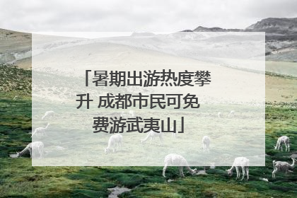 暑期出游热度攀升 成都市民可免费游武夷山
