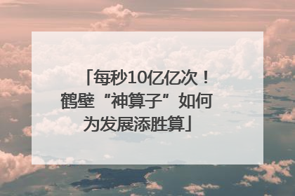 每秒10亿亿次！鹤壁“神算子”如何为发展添胜算