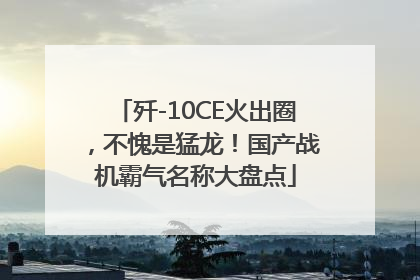 歼-10CE火出圈，不愧是猛龙！国产战机霸气名称大盘点