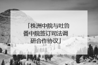 株洲中院与吐鲁番中院签订司法调研合作协议