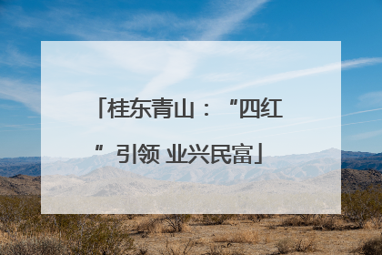 桂东青山：“四红”引领 业兴民富