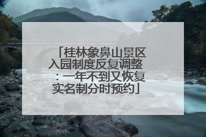 桂林象鼻山景区入园制度反复调整：一年不到又恢复实名制分时预约