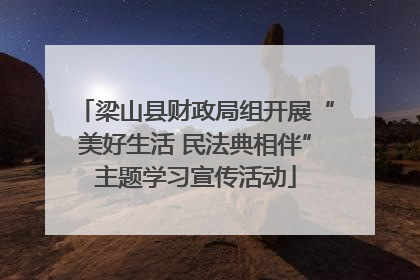 梁山县财政局组开展“美好生活 民法典相伴”主题学习宣传活动