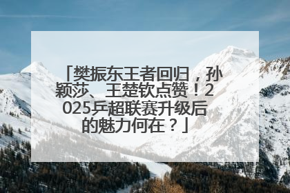 樊振东王者回归，孙颖莎、王楚钦点赞！2025乒超联赛升级后的魅力何在？