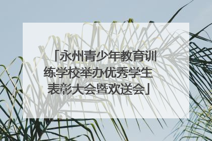 永州青少年教育训练学校举办优秀学生表彰大会暨欢送会
