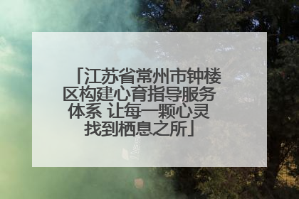 江苏省常州市钟楼区构建心育指导服务体系 让每一颗心灵找到栖息之所