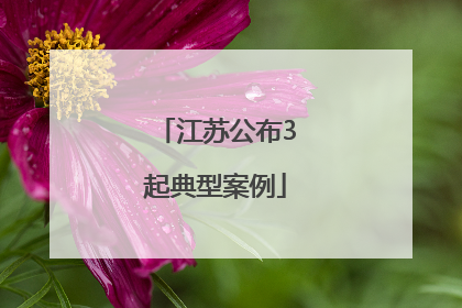 江苏公布3起典型案例