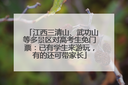 江西三清山、武功山等多景区对高考生免门票：已有学生来游玩，有的还可带家长