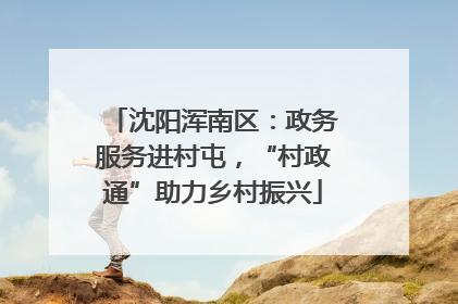 沈阳浑南区：政务服务进村屯，“村政通”助力乡村振兴