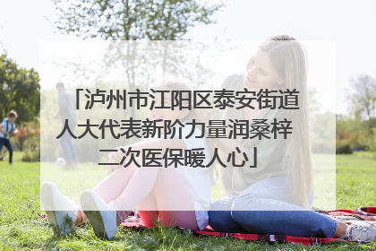 泸州市江阳区泰安街道人大代表新阶力量润桑梓 二次医保暖人心