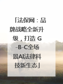 法保网：品牌战略全新升级，打造 G-B-C全场景AI法律科技新生态