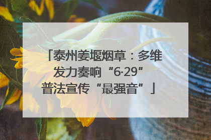 泰州姜堰烟草：多维发力奏响“6·29”普法宣传“最强音”