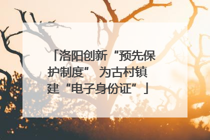 洛阳创新“预先保护制度” 为古村镇建“电子身份证”