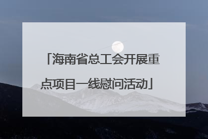 海南省总工会开展重点项目一线慰问活动