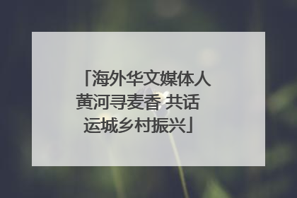 海外华文媒体人黄河寻麦香 共话运城乡村振兴