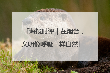 海报时评｜在烟台，文明像呼吸一样自然