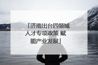 济南出台四领域人才专项政策 赋能产业发展