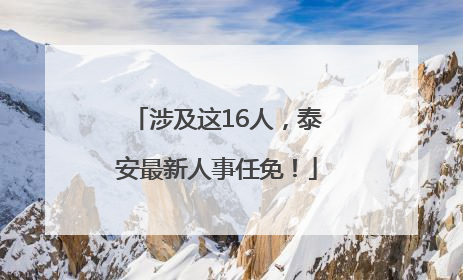 涉及这16人，泰安最新人事任免！
