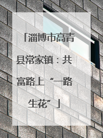 淄博市高青县常家镇：共富路上“一路生花”