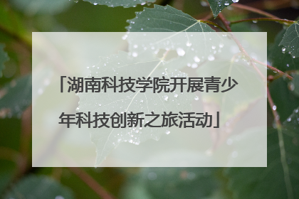 湖南科技学院开展青少年科技创新之旅活动