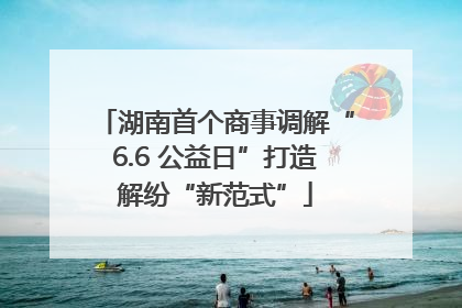 湖南首个商事调解“6.6 公益日”打造解纷“新范式”