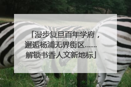 漫步复旦百年学府，邂逅杨浦无界街区……解锁书香人文新地标