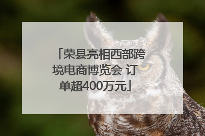 荣县亮相西部跨境电商博览会 订单超400万元