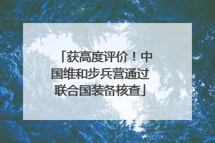 获高度评价！中国维和步兵营通过联合国装备核查