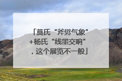 莫氏“斧劈气象”+杨氏“线墨交响”，这个展览不一般