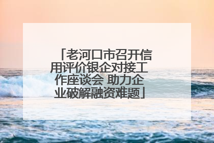 老河口市召开信用评价银企对接工作座谈会 助力企业破解融资难题