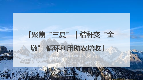聚焦“三夏”｜秸秆变“金墩” 循环利用助农增收