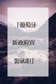 葡萄牙新政府宣誓就职