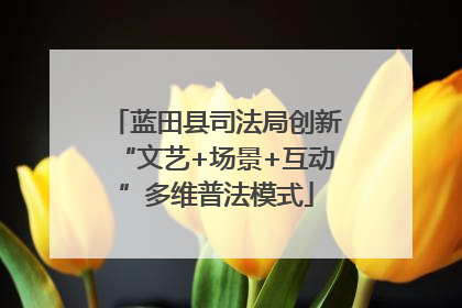 蓝田县司法局创新“文艺+场景+互动”多维普法模式