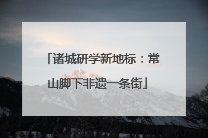 诸城研学新地标：常山脚下非遗一条街