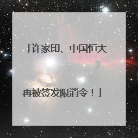 许家印、中国恒大再被签发限消令！