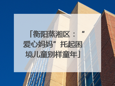 衡阳蒸湘区：“爱心妈妈”托起困境儿童别样童年