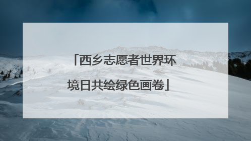 西乡志愿者世界环境日共绘绿色画卷