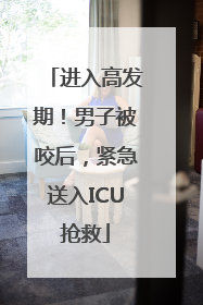进入高发期！男子被咬后，紧急送入ICU抢救