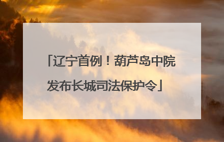 辽宁首例！葫芦岛中院发布长城司法保护令
