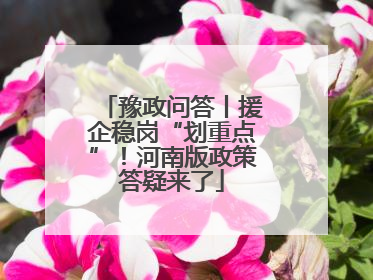 豫政问答丨援企稳岗“划重点”！河南版政策答疑来了