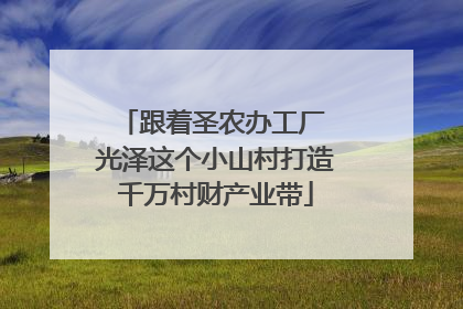 跟着圣农办工厂 光泽这个小山村打造千万村财产业带