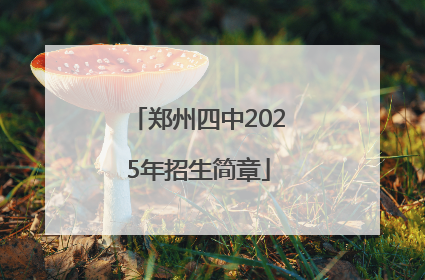 郑州四中2025年招生简章