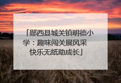 郧西县城关镇明德小学：趣味闯关展风采 快乐无纸助成长