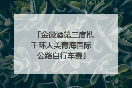 金徽酒第三度携手环大美青海国际公路自行车赛